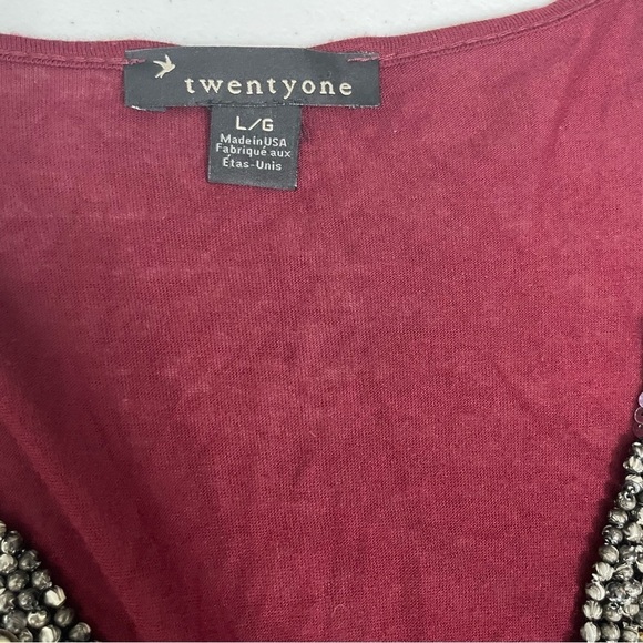 Twenty One Maroon heavy beaded 
Sequin Medallion Party Dress
Y2k Size LG - Picture 10 of 12